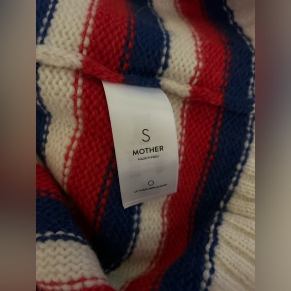 Mother The Biggie Oversized Crewneck Striped Over Board Sweater Size Small NWT - Picture 5 of 5